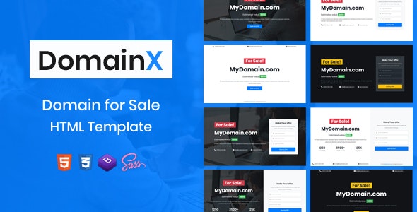 Domain for Sale HTML Template – DomainX – 27172933