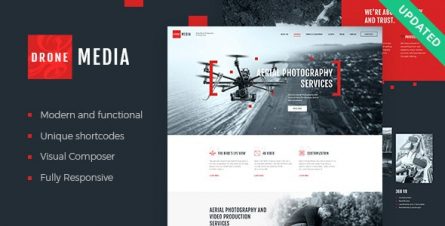 Drone Media - Aerial Photography & Videography WordPress Theme + RTL - 21057990