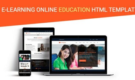 E-LEARNING Online Education Bootstrap HTML Template - 19876537