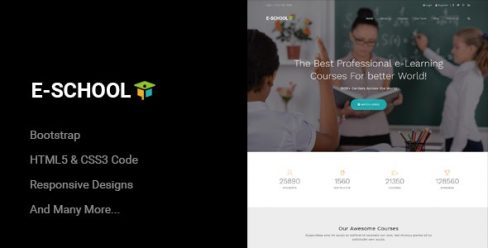 E-School – Professional Learning and Courses HTML5 Template – 19398138
