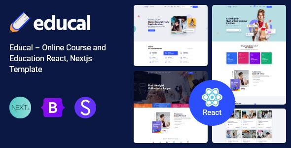 Educal – Online Course and Education React, Nextjs Template – 36121291