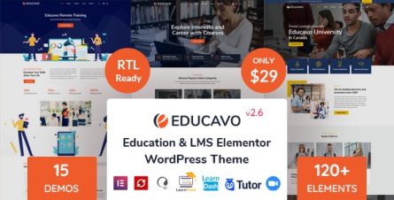 Educavo - Online Courses & Education WordPress Theme - 28715006