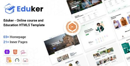 Eduker – Online Course & Education HTML5 Template - 36500483