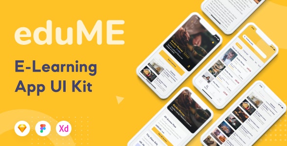 Edume – E Learning App Mobile UI Kit – 25258796