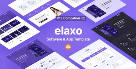 Elaxo - App and Software Website Template + RTL - 29226060