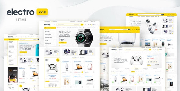  Nulled Electro Electronics ECommerce HTML Template 16070524 