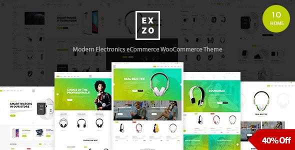 Electronics eCommerce WordPress Woocommerce Theme - Exzo - 19356950