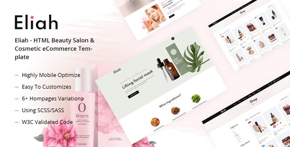 Eliah – HTML Beauty Salon & Cosmetic eCommerce Template – 28941768