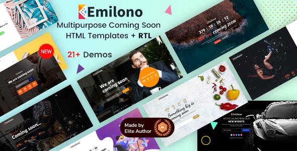 Emilono – Coming Soon HTML Template – 24662474