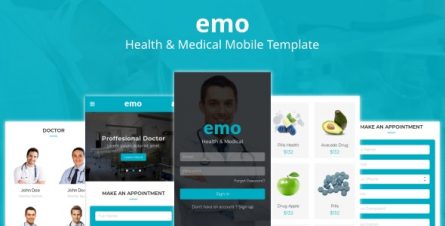 Emo - Health & Medical Mobile Template - 23052651