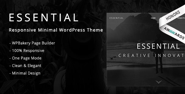Essential - Responsive Minimal WordPress Theme - 19732646