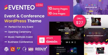 Eventeo - Event & Conference WordPress Theme - 22773001