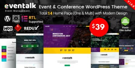 EvnTalk - Event Conference WordPress Theme - 22404539