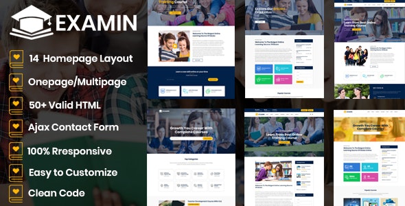 Examin – Education and LMS Template – 23026602