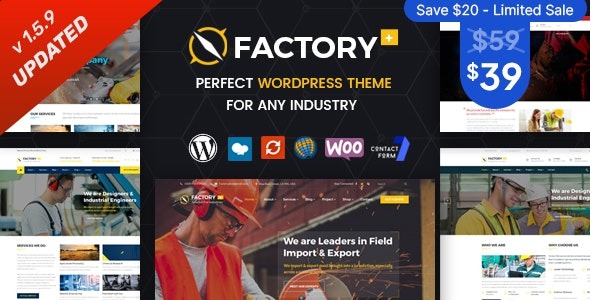 Factory Plus – Industry and Construction WordPress Theme – 18828996