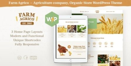Farm Agrico - Agricultural Business & Organic Food WordPress Theme - 21848343