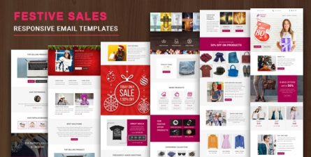 Festive Sales - Responsive Email Template with Online StampReady & Mailchimp Editors - 23019787