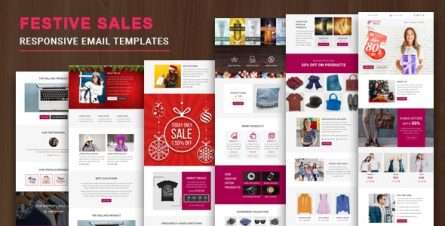 Festive Sales - Responsive Email Template with Online StampReady & Mailchimp Editors - 23019787