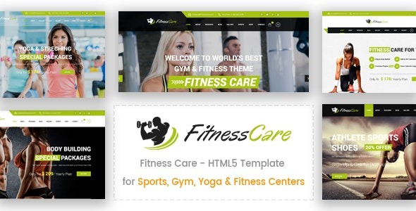 Fitness Care – Gym and Sports HTML5 Template – 17306240
