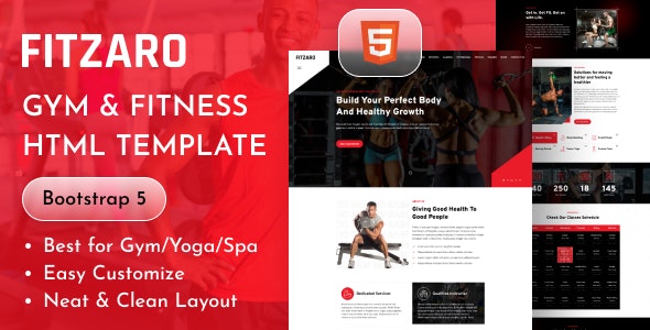 Fitzaro – Gym & Fitness HTML Template – 38856538