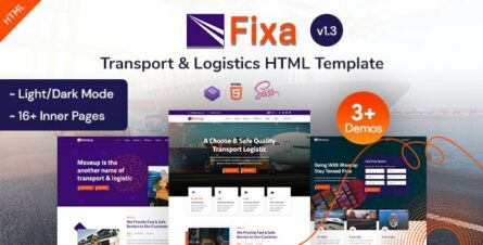 Fixa - Transport & Logistics Bootstrap 5 Template - 26399931