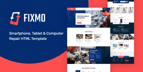 Fixmo – Smartphone Repair Services HTML Template – 33788057