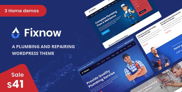 Fixnow - A Perfect Plumbing WordPress Theme - 22070034