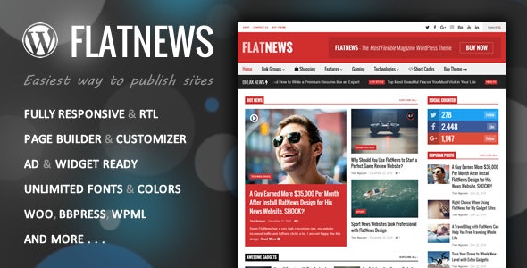 FlatNews – Responsive Magazine WordPress Theme – 6000513