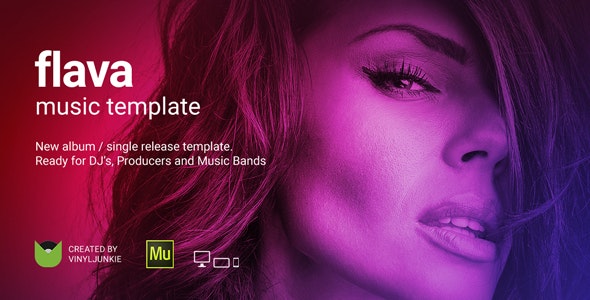 Flava – Album / Single Release Promo and DJ / Music Band Responsive Muse Template – 20177961