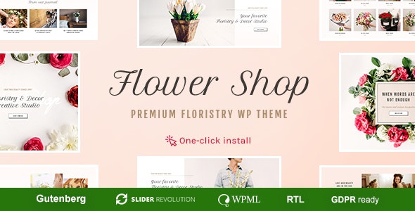 Flower Shop – Florist Boutique & Decoration Store WordPress Theme – 20190854