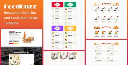 FoodBuzz-Restaurant, Cafe, Bar and Food shop HTML Template - 25602011