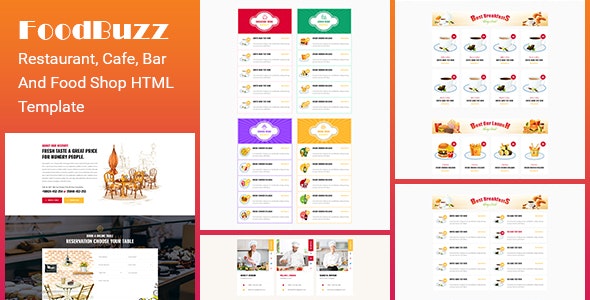 FoodBuzz-Restaurant, Cafe, Bar and Food shop HTML Template – 25602011