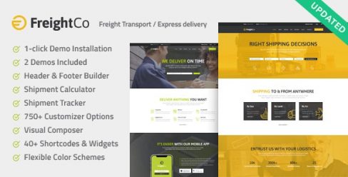 FreightCo | Transportation & Warehousing Shipping WordPress Theme – 22105701