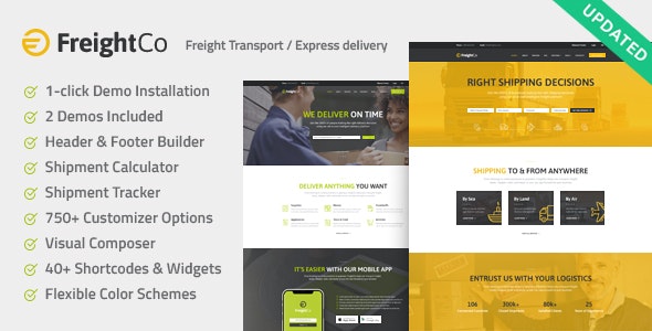 FreightCo - Transportation & Warehousing Shipping WordPress Theme - 22105701