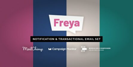 Freya - Notification & Transactional Email Templates with Online Builder - 36609722