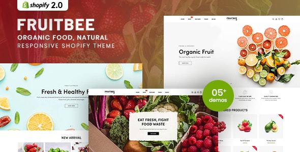 FruitBee – Organic Food, Natural Responsive Shopify Theme – 33986825