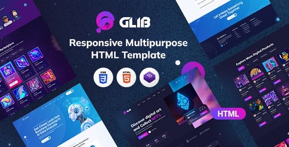 Glib | Responsive Multipurpose HTML Template – 39104265