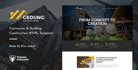 Gedung - Contractor & Building Construction HTML Template - 34636273