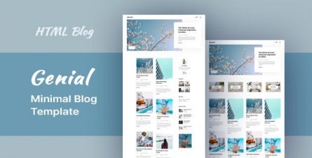 Genial - Minimal Blog HTML Template - 29831253