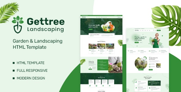 Gettree – Garden & Landscaping HTML Template - 33285462