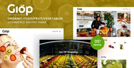 Giop - Organic Food Fruit Vegetables eCommerce Shopify Theme - 31990612