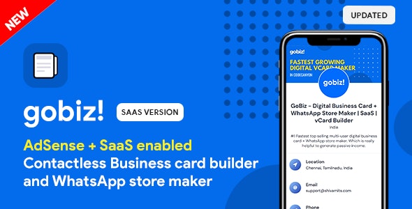 GoBiz - Digital Business Card + WhatsApp Store Maker SaaS vCard Builder - 33165916