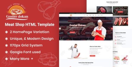 Goster Dokan - Meat Shop HTML5 Template - 26538724