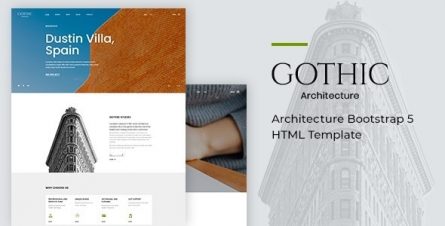 Gothic - Architecture Bootstrap 5 HTML Template - 30124612