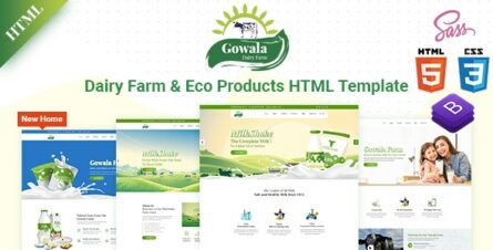 Gowala - Dairy Farm & Eco Products HTML Template - 24135926