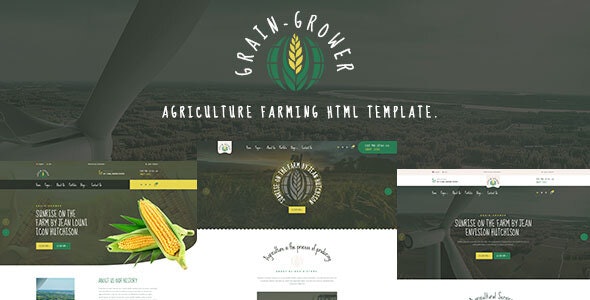 Grain Grower – Agriculture Farm HTML Template – 33786454