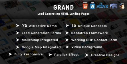 Grand - Lead Generating HTML Landing Pages - 21212406