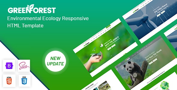 GreenForest – Environmental Ecology Responsive Template – 19671308