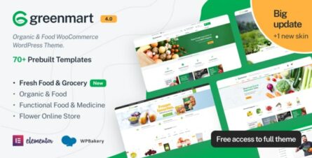 GreenMart – Organic & Food WooCommerce WordPress Theme - 20754270