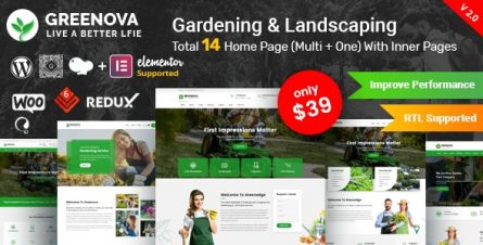 Greenova - Gardening & Landscaping WordPress Theme - 21370195